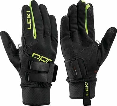 Ski Gloves Leki PRC Shark Black/Neonyellow 6,5 Ski Gloves - 1