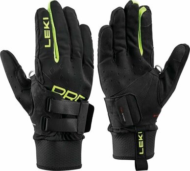 Ski Gloves Leki PRC Shark Black/Neonyellow 7,5 Ski Gloves - 1