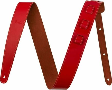 Leather guitar strap Fender 2" Essentials Leather guitar strap Red - 1