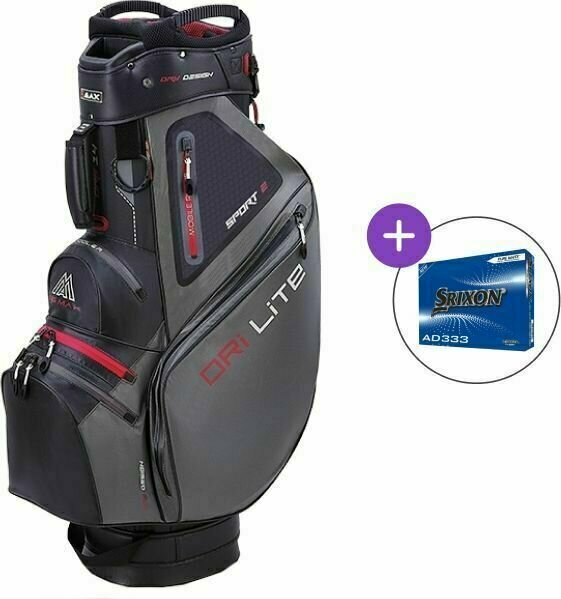 Borsa da golf Cart Bag Big Max Dri Lite Sport 2 SET Black/Charcoal Borsa da golf Cart Bag