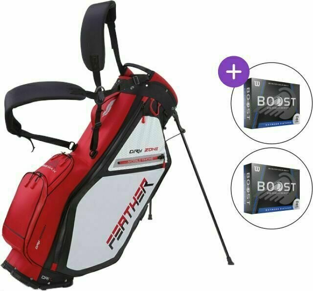 Golfbag Big Max Dri Lite Feather SET Red/Black/White Golfbag