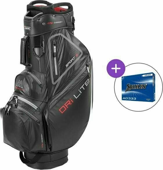 Borsa da golf Cart Bag Big Max Dri Lite Sport 2 SET Black Borsa da golf Cart Bag