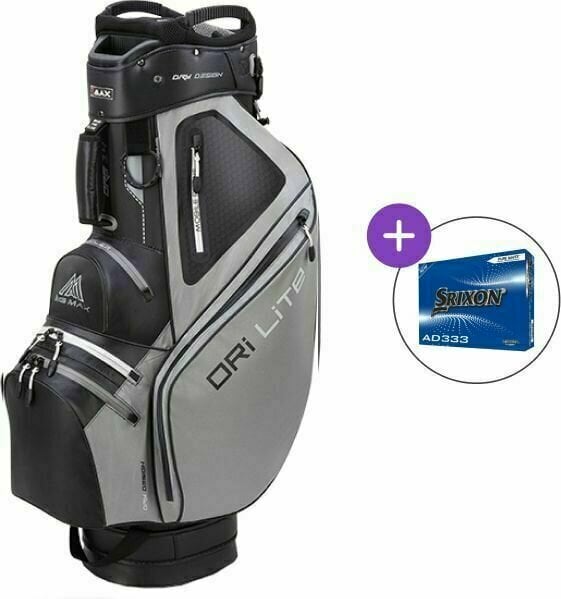 Borsa da golf Cart Bag Big Max Dri Lite Sport 2 SET Grey/Black Borsa da golf Cart Bag
