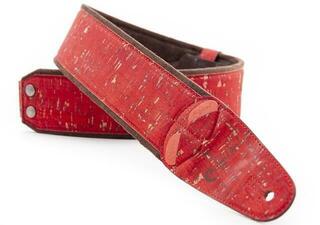 Kytarový pás RightOnStraps Cork Kytarový pás Red