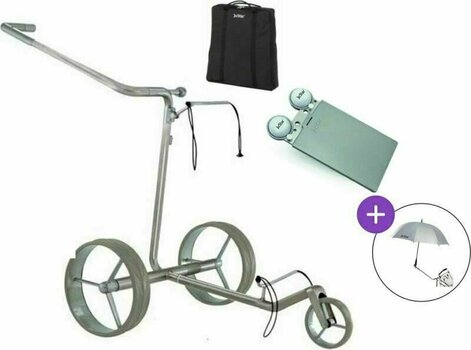 Električni voziček za golf Justar Carbon Light SET Silver Električni voziček za golf - 1