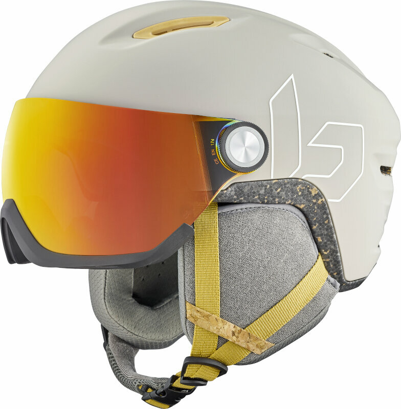 Capacete de esqui Bollé Eco V-Atmos Oatmeal Matte M (55-59 cm) Capacete de esqui