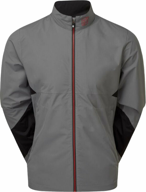 Jachetă impermeabilă Footjoy HydroLite X Mens Jacket Cărbune/Negru/Roșu L