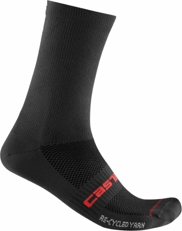 Κάλτσες Ποδηλασίας Castelli Re-Cycle Thermal 18 Sock Μαύρο S/M Κάλτσες Ποδηλασίας