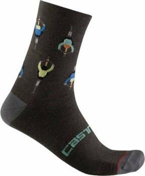 Cyklo ponožky Castelli Aperitivo 15 Sock Dark Grey S/M Cyklo ponožky - 1