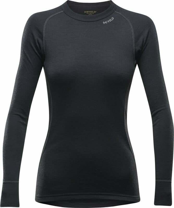 Sous-vêtements thermiques Devold Duo Active Merino 205 Shirt Woman Black L Sous-vêtements thermiques
