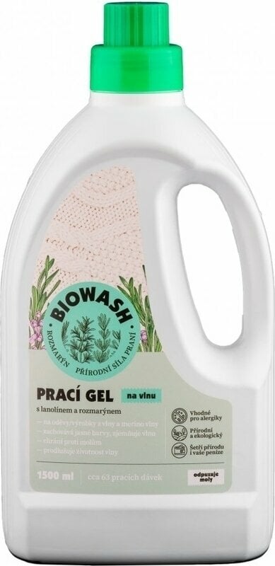 Detergent BioWash Washing Gel for Wool Rosemary/Lanolin 1,5 L Detergent