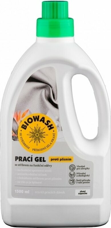 Vaskemiddel til tøj BioWash Washing Gel for Functional Clothing Silver 1,5 L Vaskemiddel til tøj