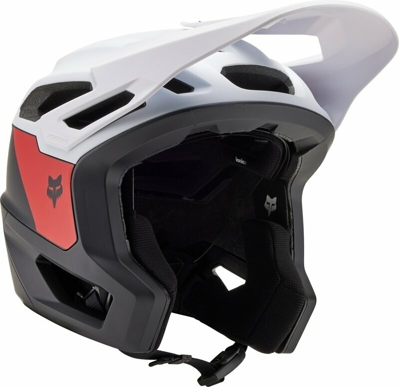 Bike Helmet FOX Dropframe Pro Helmet Black/White S Bike Helmet