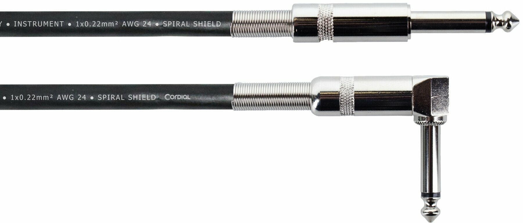 Инструментален кабел Cordial EI 1,5 PR Черeн 1,5 m Директен - Ъглов