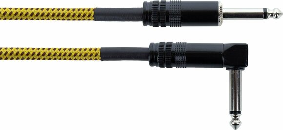 Câble pour instrument Cordial EI 3 PR-TWEED-YE Jaune 3 m Droit - Angle - 1