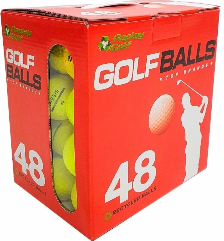 Used Golf Balls Replay Golf Mix Brands Lake Balls Yellow 48 Pack