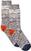 Meias de ciclismo Sealskinz Thwaite Bamboo Mid Length Twisted Sock Orange/Blue/Cream S/M Meias de ciclismo