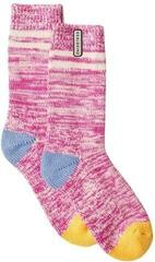 Șosete ciclism Sealskinz Thwaite Bamboo Mid Length Women's Twisted Sock Pink/Green/Blue/Cream L/XL Șosete ciclism