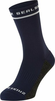 Cycling Socks Sealskinz Foxley Mid Length Active Sock Navy/Grey/Cream L/XL Cycling Socks - 1