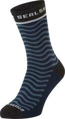 Șosete ciclism Sealskinz Rudham Mid Length Meteorological Active Sock Navy/Cream L/XL Șosete ciclism