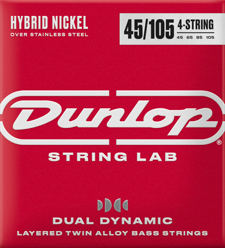 Cuerdas de bajo Dunlop DBHYN45105 String Lab Hybrid Nickel