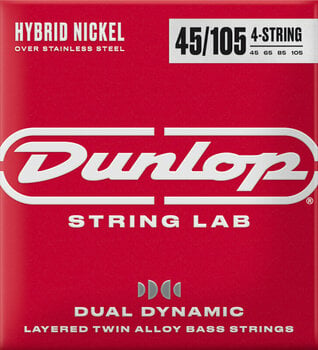 Χορδές για Μπάσο Κιθάρα Dunlop DBHYN45105 String Lab Hybrid Nickel - 1