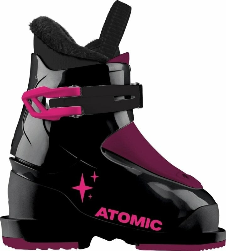Обувки за ски спускане Atomic Hawx Kids 1 Black/Violet/Pink 17 Обувки за ски спускане