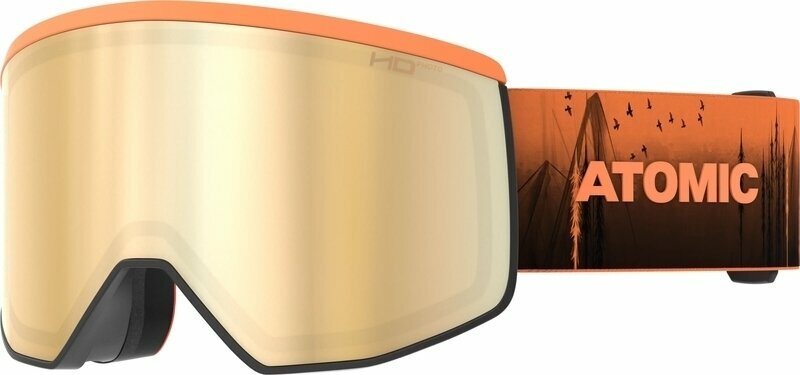Skibriller Atomic Four Pro HD Photo Black/Orange/Tree Skibriller