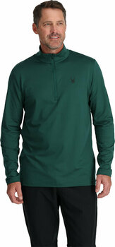 T-shirt/casaco com capuz para esqui Spyder Mens Prospect 1/2 Zip Cyprus Green S Ponte - 1