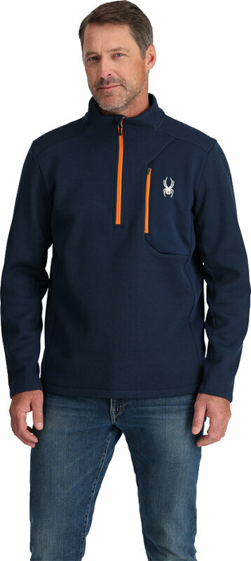T-shirt/casaco com capuz para esqui Spyder Mens Bandit 1/2 Zip True Navy L Ponte
