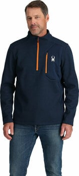T-shirt/casaco com capuz para esqui Spyder Mens Bandit 1/2 Zip True Navy L Ponte - 1