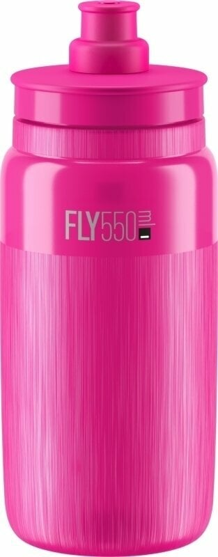 Garrafa de bicicleta Elite Fly Tex Bottle Pink Fluo 550 ml Garrafa de bicicleta