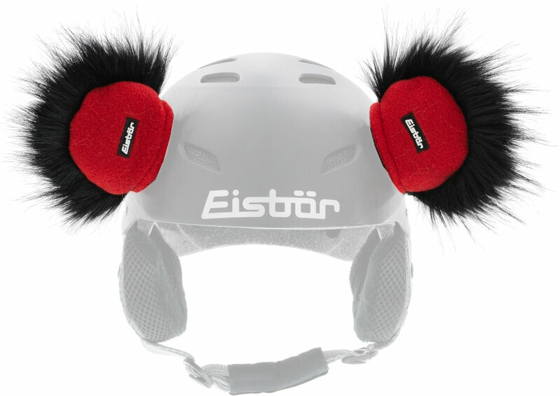 Levně Eisbär Teddy Ears Black/Red UNI Lyžařská helma