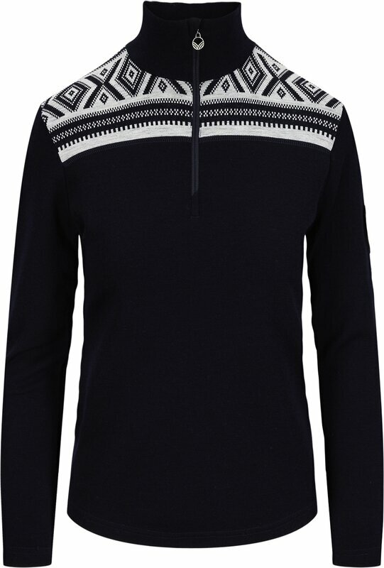 Ski-trui en T-shirt Dale of Norway Cortina Basic Womens Sweater Navy/Off White M Trui