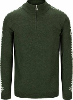 Ski-trui en T-shirt Dale of Norway Geilo Mens Sweater Dark Green/Off White XL Trui - 1