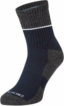 Cyklo ponožky Sealskinz Thurton Solo QuickDry Mid Length Sock Navy/Grey Marl/Cream M Cyklo ponožky - 1