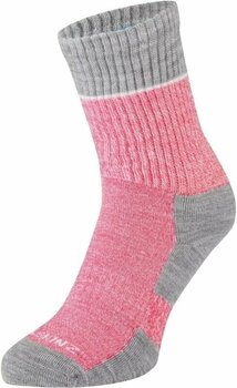 Cycling Socks Sealskinz Thurton Solo QuickDry Mid Length Sock Pink/Light Grey Marl/Cream L Cycling Socks - 1