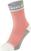 Fahrradsocken Sealskinz Foxley Mid Length Women's Active Sock Pink/Light Grey/Cream L/XL Fahrradsocken