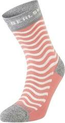 Șosete ciclism Sealskinz Rudham Mid Length Women's Meteorological Active Sock Pink/Cream/Grey