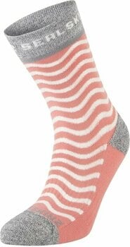 Cyklo ponožky Sealskinz Rudham Mid Length Women's Meteorological Active Sock Pink/Cream/Grey L/XL Cyklo ponožky - 1