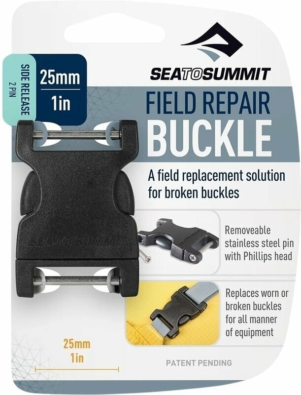 Udendørs rygsæk Sea To Summit Side Release Field Repair Buckle with Removable 2 Pin 25 mm Black Udendørs rygsæk