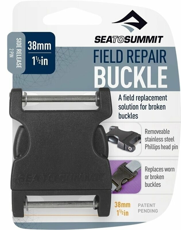 Outdoor Zaino Sea To Summit Side Release Field Repair Buckle with Removable 2 Pin 38 mm Black Outdoor Zaino