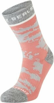 Fietssokken Sealskinz Reepham Mid Length Women's Jacquard Active Sock Pink/Light Grey Marl/Cream L/XL Fietssokken - 1