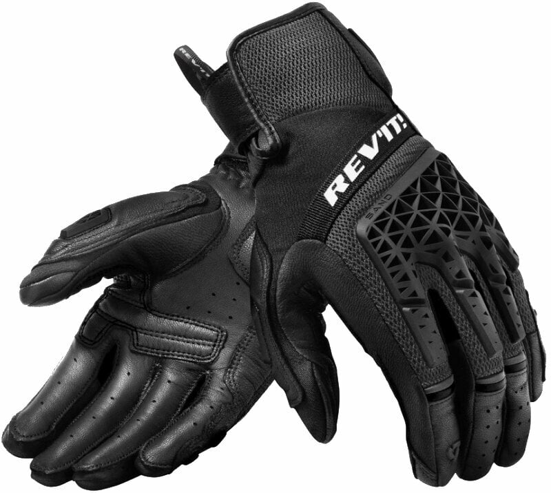 Moottoripyöräilijän käsineet Rev'it! Gloves Sand 4 Black XS Moottoripyöräilijän käsineet