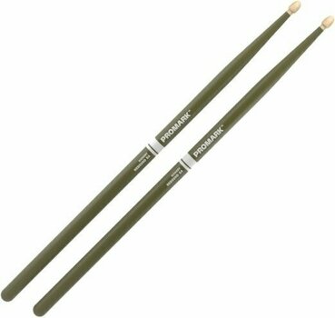 Drumsticks Pro Mark RBH565AW-GR Rebound 5A Painted Green Drumsticks - 1
