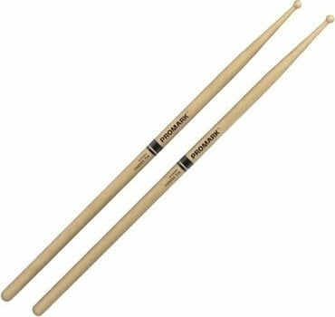 Baguettes Pro Mark TX718W Finesse 718 Hickory Small Round Wood Tip Baguettes - 1