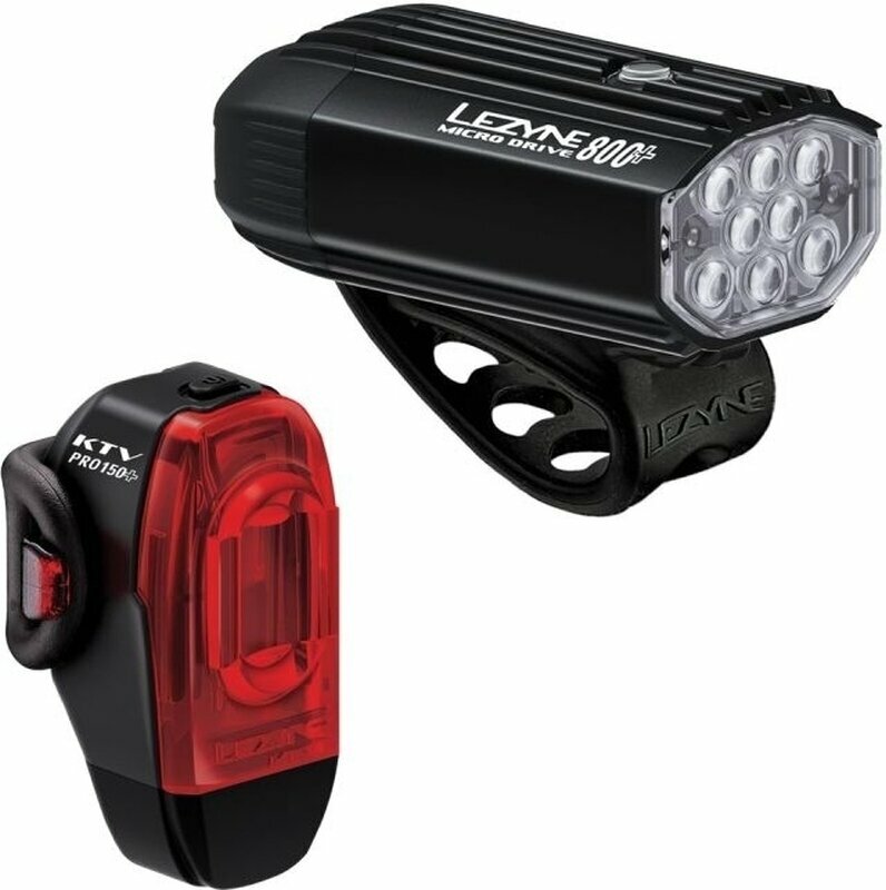 Φώτα Ποδηλάτου Σετ Lezyne Micro Drive 800+/KTV Drive Pro+ Pair Satin Black/Black Front 800 lm / Rear 150 lm Φώτα Ποδηλάτου Σετ
