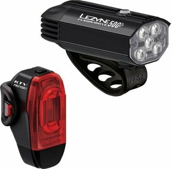 Luces de ciclismo Lezyne Fusion Drive 500+/KTV Drive Pro+ Pair Satin Black/Black Front 500 lm / Rear 150 lm Luces de ciclismo - 1