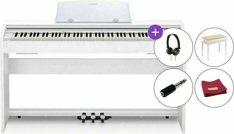 Pianino cyfrowe Casio PX770 WE Set White Wood Tone Pianino cyfrowe