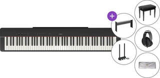Digitalt scen piano Yamaha P-225B Deluxe Cover SET Digitalt scen piano Black